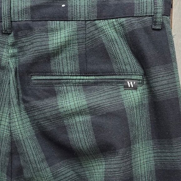 Plaid Tailored Suit Pants | Houston White | Green 30x32 - Picture 7 of 9